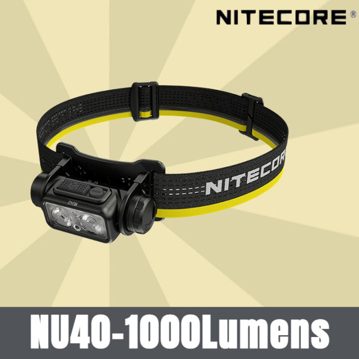 Lampada Frontale Nitecore NU40 Ricaricabile USB-C – 1000 Lumen, Leggera