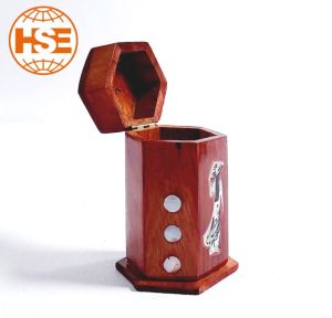 Lọ đựng tăm gỗ hương đỏ khảm trai Mỹ Nghệ hũ tăm gỗ cao cấp