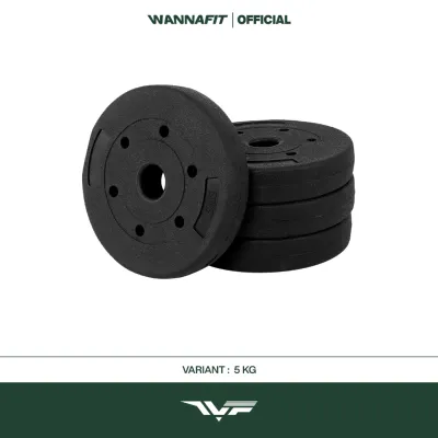 WANNAFIT Plat Dumbbell / Barbell PVC | Plate Dumbel Barbel 1kg 15kg 2kg 25kg 3kg 35kg | Alat Latihan Beban