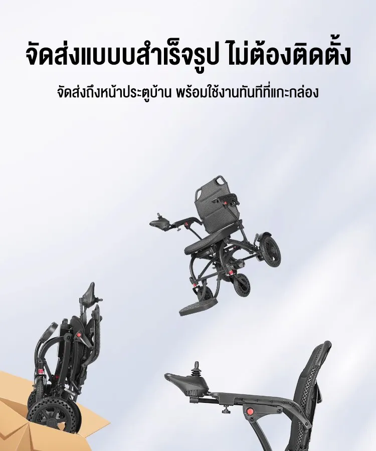 HIMIWAY รถเข็นไฟฟ้า รถเข็นไฟฟ้าอัจฉริยะส่งออกจากเยอรมัน พับได้ พกพาสะดวก น้ำหนักเบา สกู๊ตเตอร์พิเศษสำหรับผู้สูงอายุ รถเข็นคนแก่