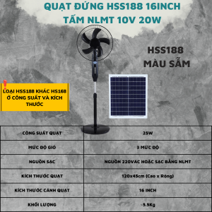 Quạt Tích Điện Năng Lượng Mặt Trời Các Loại Động Cơ Chổi Than