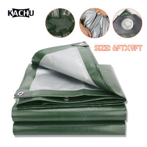 Trapal Lona Tolda Tarp 6FTx9FT 9FTx12FT Waterproof Sunscreen Double Sided Waterproof Dustproof (may mga Butas) Makapal 12FTx19FT Truck Cover Outdoor Rain Canopy