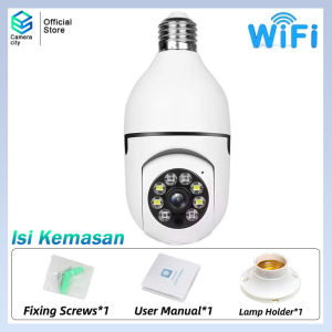 CAMERACITY CCTV V380 Pro Lampu WiFi Full HD 360° PTZ Full View Remote Monitoring Smart IP Kamera