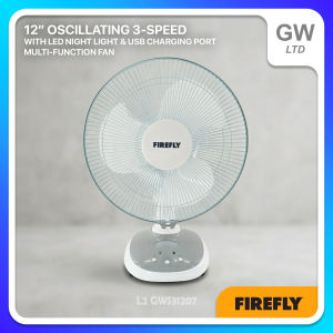 Firefly 12" Multi-function Rechargeable DeskFan White SRP 2800 L2