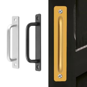 Kitchen Bedroom Handle Door Pulls Balcony Black Silver White Furniture Handle Door with Screws