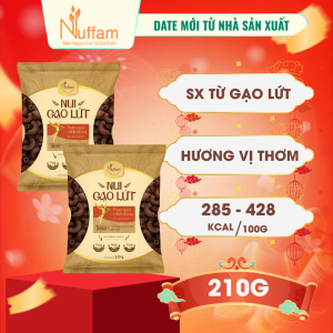 [Siêu Sale Tết] Combo 2 Túi Nui Gạo Lứt 100% Hữu Cơ Eat Clean Giảm Cân Ăn Kiêng - Chính Hãng Nuffam - Túi 210gr