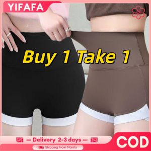 YIFAFA (Buy 1 Take 1)Women Seamless Safety Shorts Shark Shorts Skin-friendly Thin High Waist Girls Pants Stretch One-piece Cycling Yoga Ladies Briefs Push Up Comfy Short Pants