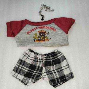 LIWU with Necklace 20CM Cotton Doll Clothes Lovely Costume Change Game Doll Suit Cute Dress up DIY T-shirt Shorts Set Kids Toys