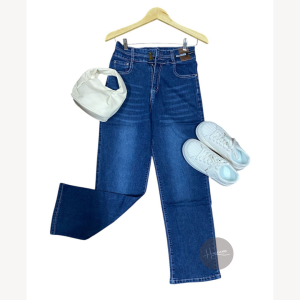 Haseena Celana Jeans Alora Wanita Highwaist Loose Pants Kekinian 9991