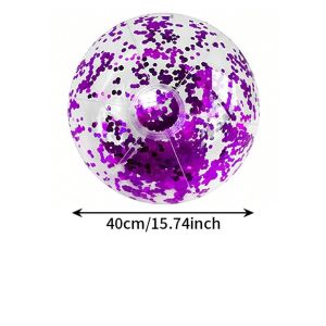 YUDESHUI PVC Bóng bãi biển bơm hơi 40cm sa Bóng bãi biển lấp lánh Vui vẻ Đồ chơi bể bơi Bóng chơi dưới nước Tiệc bể bơi