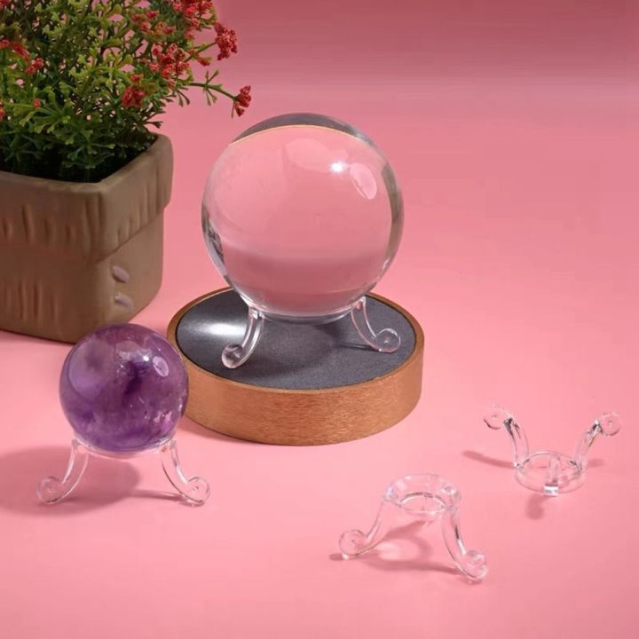 81RCW Transparent Crystal Ball Base Small Simple Sphere Display Holder ...