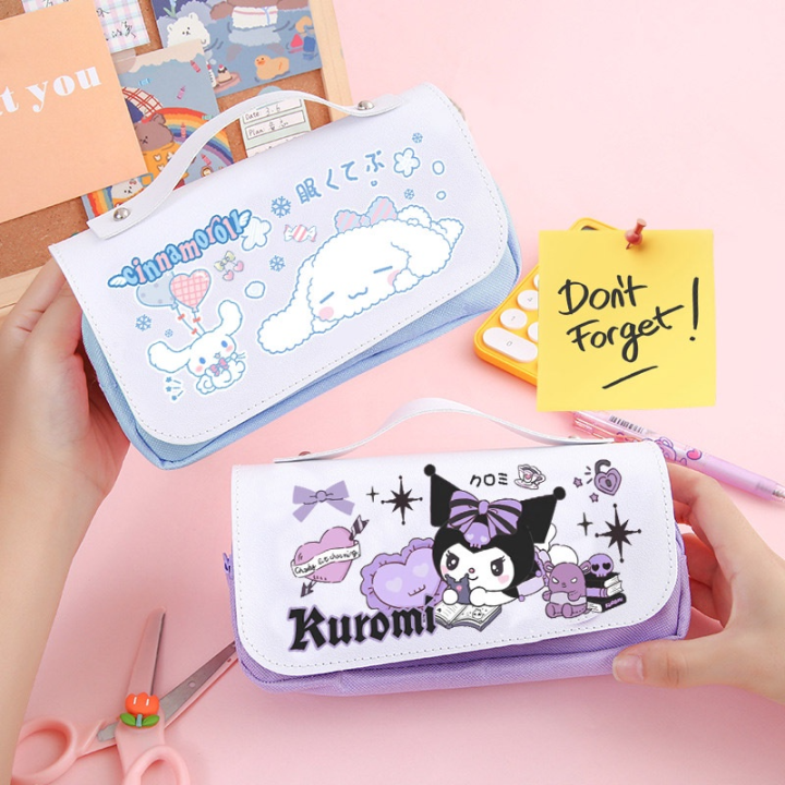 Large Capacity Multifunctional Kuromi Pencil Case Cinnamoroll