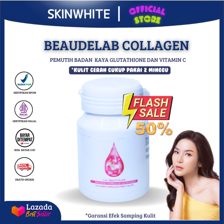Beaudelab Collagen Capsules  Pemutih Badan Permanen - Sudah BPOM - Bisa  COD - Whitening booster - Tanpa Efek Samping - Garansi 1 bulan Collagen  Capsules Dengan Vitamin C Dan Glutathione - Lazada | Lazada Indonesia