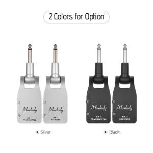 [ammoon]2.4G Wireless Guitar System Transmitter & Receiver Built-in Rechargeable Lithium Battery 30M Transmission Range for Electric Guitar Bass