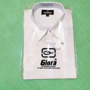 Kemeja polos putih GIORA tangan panjang dan pendek pria