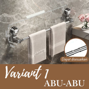 Rak Kamar Mandi Tempel Tembok Gantungan Aesthetic Gantung Baju Handuk Stainless Estetik 30-130cm