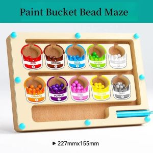 Magnetic Bead Number Color  Maze Toy for Children Puzzle Game Preschool Educational Cognitive Toy Early Learning Montessori Toy