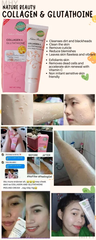 Nature Beauty Collagen and Glutathione perfect magic peeling cream Gently  action gel perfect for deep and thorough exfoliation 100g Sensitive Skin  Anti-Aging Cream - Lazada