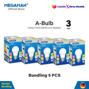 LAMPU MEGAMAN 3W LED YTG45Z1 6500K SATUAN 3 WATT GARANSI 2 TAHUN