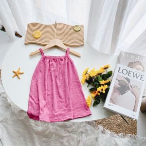 Hot hè | Váy đũi xốp 2 dây chất xịn xò màu trơn basic cho bé yêu 8-18kg