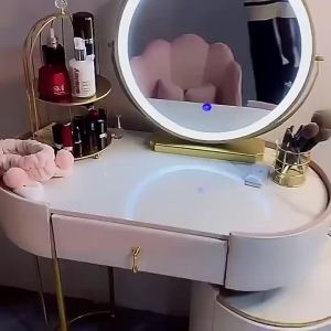 Dress Table Cream Style Dressing Table Bedroom Modern Simple Small Apartment Bedside Storage Drawer Desk Mirror Integrated