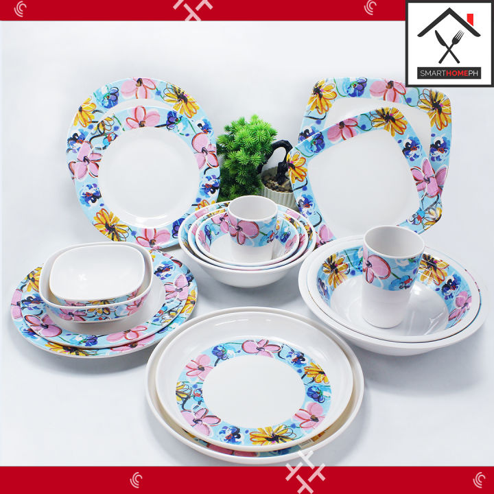 Blue Blossom Melamine Dinnerware Dinning Plato Mangkok Platito