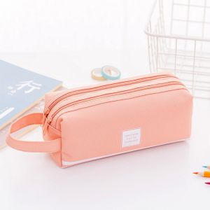 BW-A80 Tempat Alat Tulis Perlengkapan Sekolah 2 Sisi Dompet Pensil Stationery / Kotak Pensil Tempat Bolpen Pen Make Up Pouch Kosmetik Travel