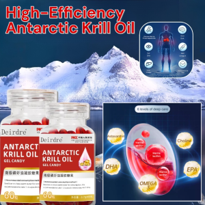 南极磷虾油凝胶糖果 Antarctic Krill Oil Gel Candy Deep Sea Fish Oil Regulate Blood Lipids Astaxanthin Supplement