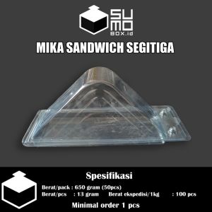 [1 PAK ISI 50 PCS] Mika Sandwich Segitiga Plastik / Mika Sando Fruit Salad