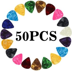 50 Pcs Guitar Acoustic Pick Celluloid Instruments Gear Music Gitar Accessories