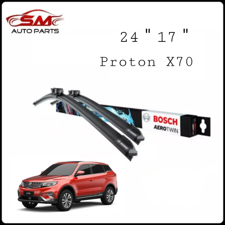 Bosch Aero Twin Wiper Set 24"/17" - Proton X70 ( 1Pair 24Inch 17Inch ...