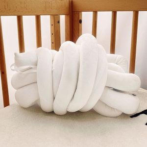 ins crib surrounding bed fence soft bag splicing bed anti-collision strip childrens baby twist anti-fall bed guardrail Crib rail fence