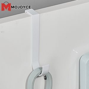 MOJOYCE Door Cabinet Hanger Free Punching Z Shape Towel Clothes Coat Hanger Corrosion Back Cabinet Door Hook Anti-Rust for Towel Cloth Bags Sundries