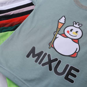 Kaos Anak Mixue Colorfull Sablon warna Cotton