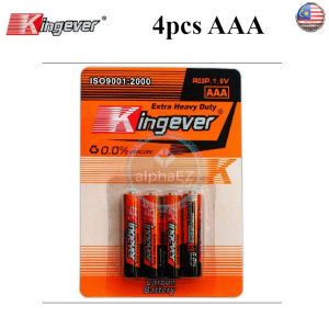 Kingever SUPERCELL Super Heavy Duty 9V 6F22 / AA / AAA / C / D Battery Batteries Bateri Shrink Pack 1.5V