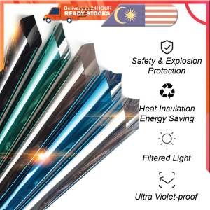 One Way Mirror Window Film Vinyl Self-Adhesive Reflective Solar Film Privacy Window Tint for Office Home Tinted Kereta