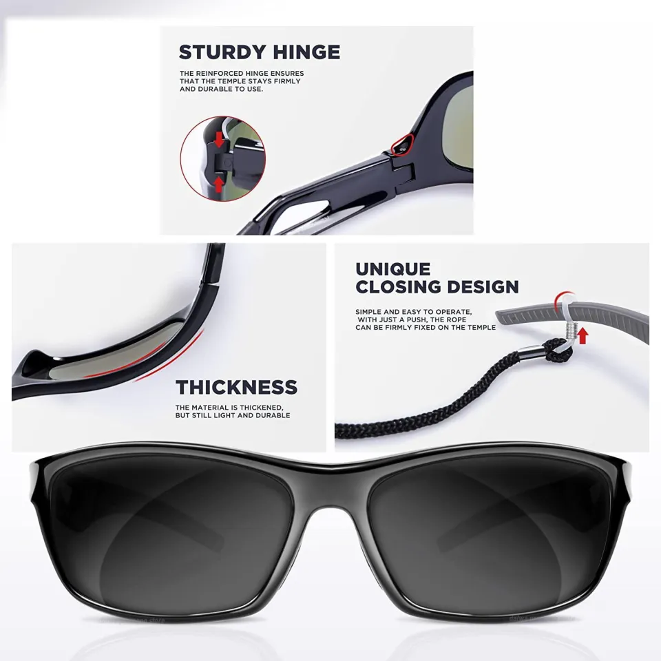 Dalwa Fishing Sunglasses Polarized Men's Driving Shades Male Sun Glasses  Hiking Fishing Classic Sun Glasses UV400 Eyewear