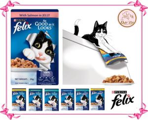 [Bundle of 24 packets] Purina Felix As Good As It Looks Jelly Cat Pouches 85g (Wet Food)