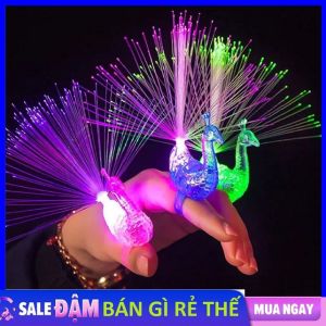 Nhẫn Phát Sáng Hoạt Hình có đèn led đồ chơi trẻ em làm phần thưởng quà tặng học sinh trong học tập cho bé từ 2 tuổi