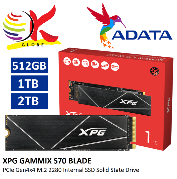 ADATA XPG GAMMIX S70 BLADE PCIE GEN4X4 M.2 2280 INTERNAL SSD SOLID ...