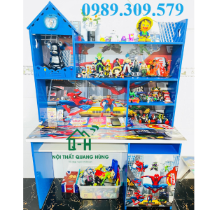 BÀN HỌC SINH NHỰA ĐÀI LOAN IN 3D SIÊU NHÂN NHỆN HCM