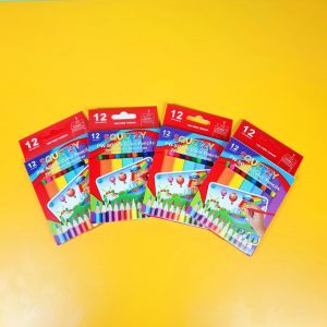 Harga Grosir ( 1packs/12pcs ) Pensil Warna / Color Pencil Pendek 12 Warna SQUEEZY PW-SQ12S