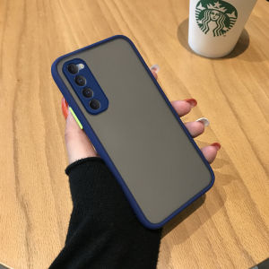 Hontinga Casing Case For OPPO Reno4 Reno 4 Pro 4G Case Ultra Thin Skin Feeling Frosted Transparent Hard Back Casing Soft Silicone Edge Full Cover Phone Cases Hard Case For Girls For Boys