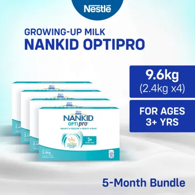 NANKID OPTIPRO Four Growing-Up Milk Powder for Children 3+ Years Old 9.6kg (2.4kg x4)