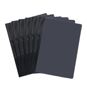 6Pcs Letter Size File Sleeves Document Folder with Side Open Rotating Clamp Water Resistant File Organiser 11.4x9Inch