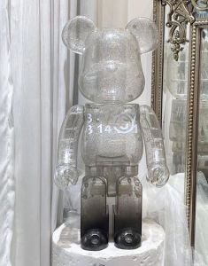 Bearbrick 1000 Cooper Bear Violent Bear Building Blocks Plating Transparent Variety Collection Home Alat Letak Barang