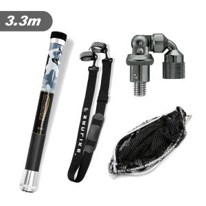Sanlike Lưới Đánh Cá sợi thủy tinh vớt cá bắt cá Net 2.4m/2.7m/3.0M/3.3m/3.6m/3.9m co gập được hạ cánh net cực và gấp khớp Lưới Đánh Cá cho nước ngọt và nước mặn