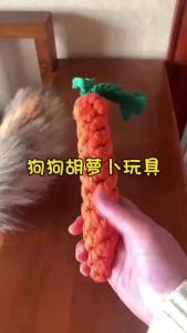 Interactive Pet Toy Dog toys teeth grinding bite resistant knots carrot cotton cords puppies dogs pet dog and cat activity toy chew and play toy for interactive play and daily enrichment