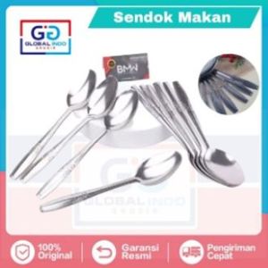 Sendok Makan Tebal 12 pcs Alat Makan Sendok Stainless Steel Sendok Lusinan Sendok Garpu Makan