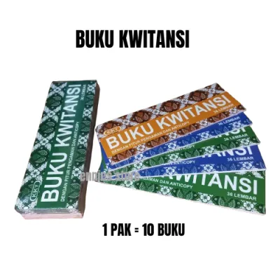 1 Pak Buku Kwitansi Kecil isi 10 Buku